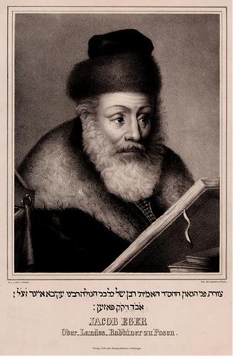 Dümler, Portret rabina Jacoba Egera z Poznania, litografia wykonana ok. 1830 r., ze zbiorów Muzeum Narodowego w Poznaniu