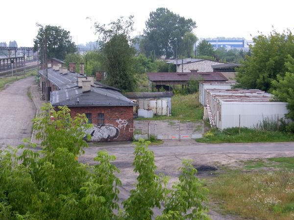 widok z mostu na teren byłego obozu pracy