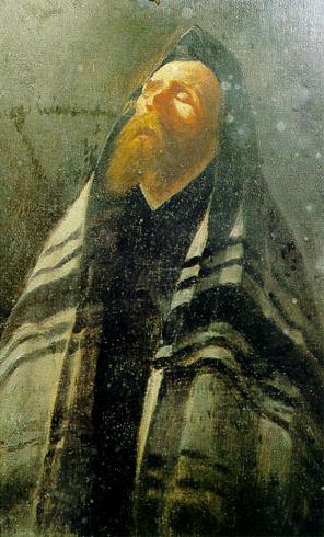 Szymon Buchbinder -Modlący się rabin