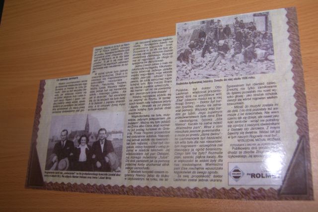 fragment gazety z 1936 roku, z opisem wyburzenia synagogi