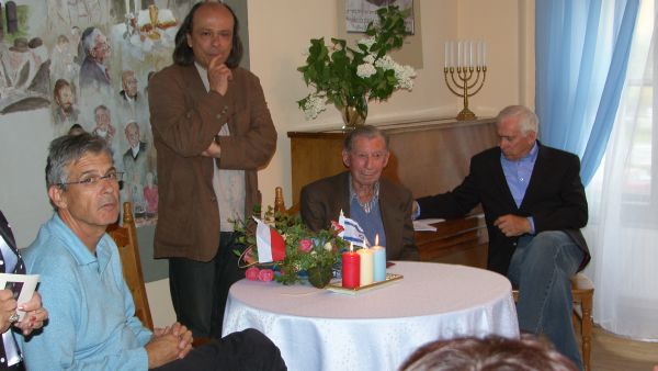 od lewej: syn Helmuta, Jacek Kubiak, Helmut i Jerzy Grodzieński
