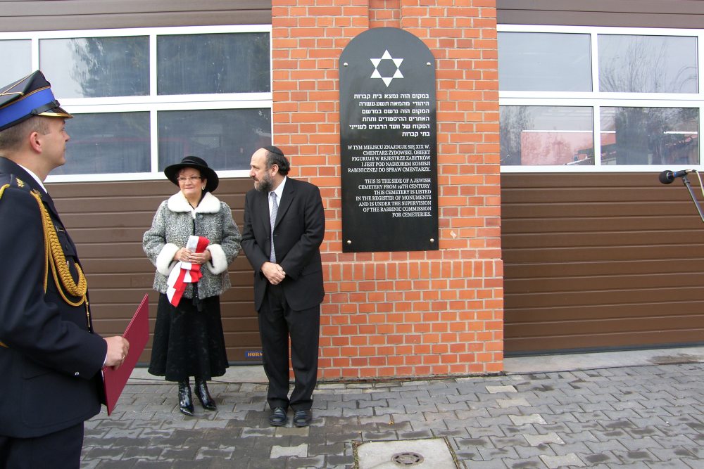 Alicja Kobus i rabin Michael Schudrich